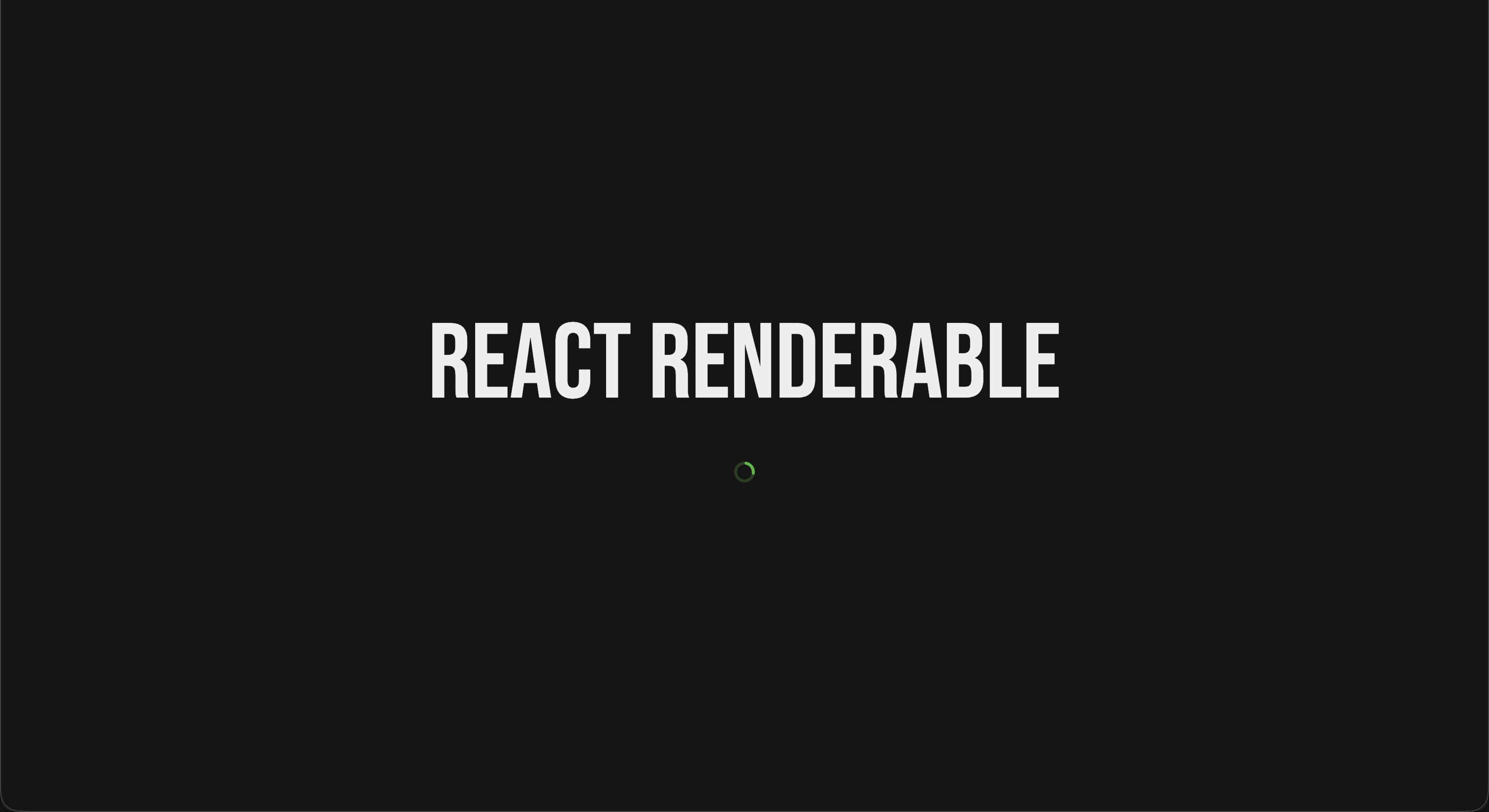 React Renderable